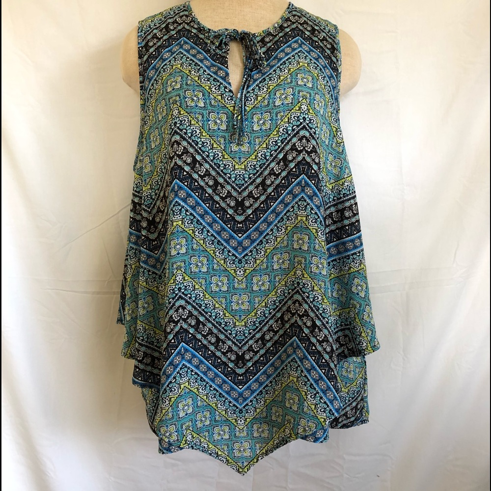 Zac and Rachel BOHO Style sleeveless top XL
